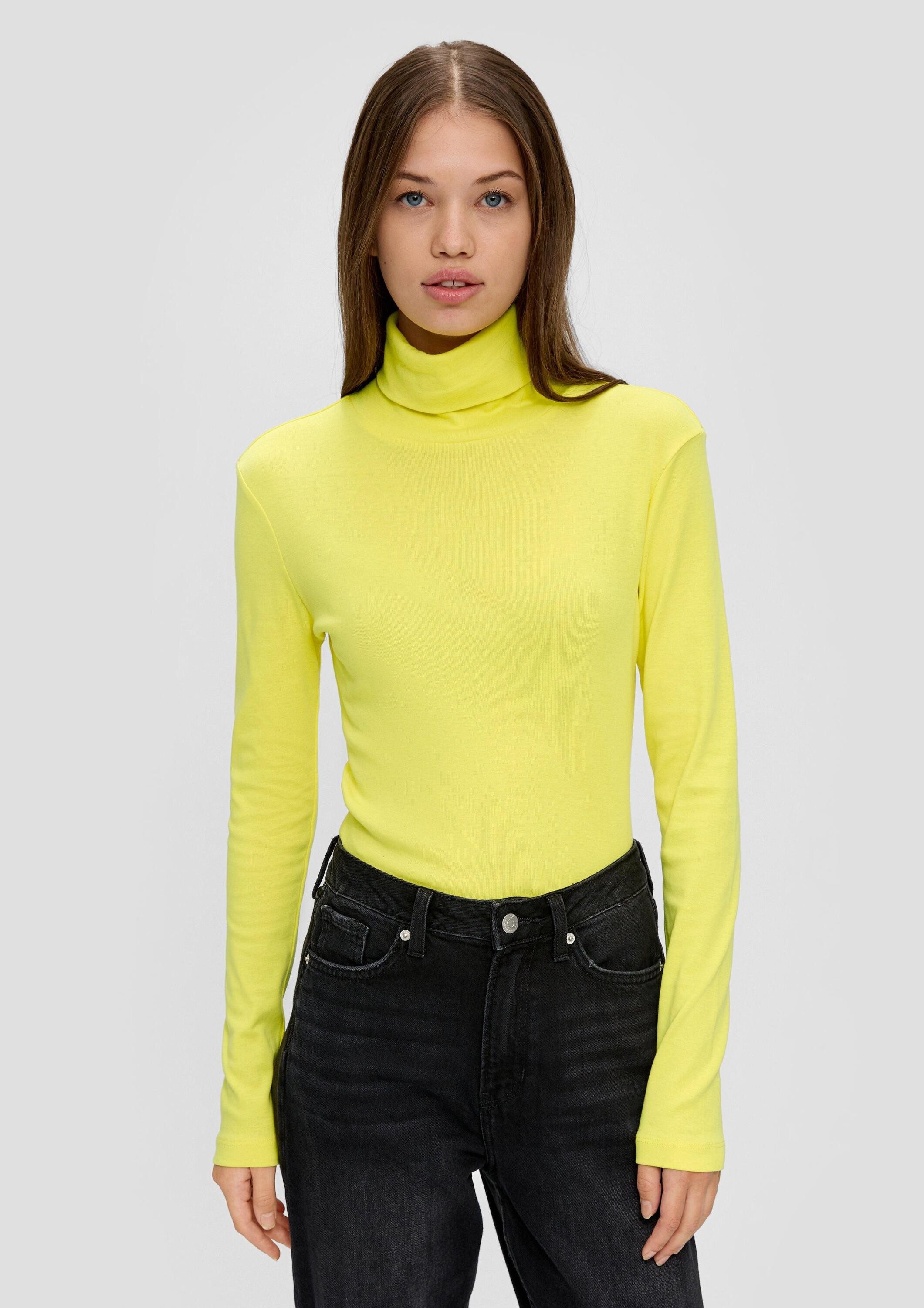 QS Langarmshirt T-Shirt Longsleeve mit Rollkragen günstig online kaufen