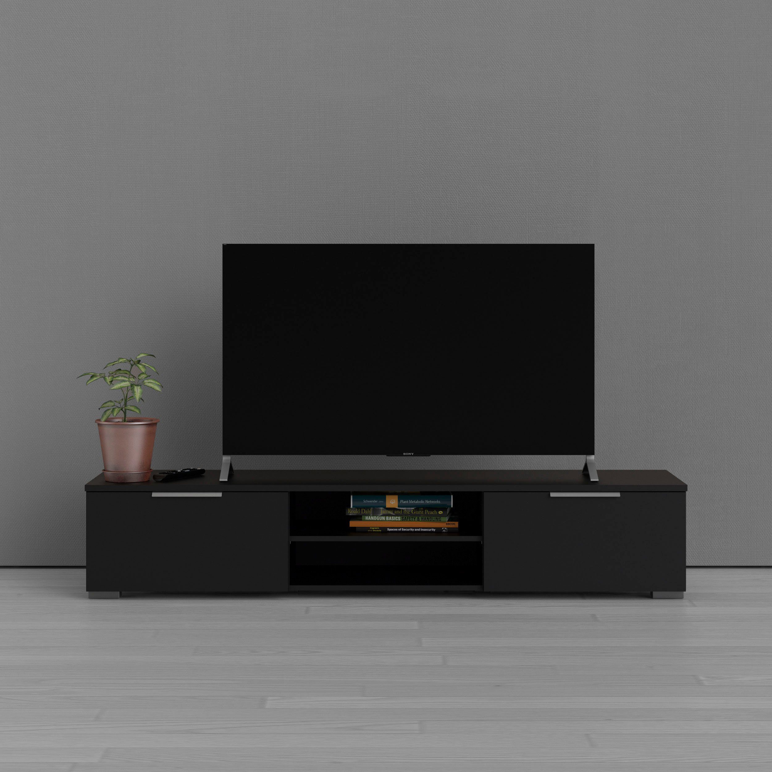 INOSIGN TV-Board Match, TV-Möbel, Fernsehtisch, TV-Unit, Media-Möbel, Sideboard, mit 2 Schubladen und 1 offenen Fach, Breite 172,7 cm, Höhe 33 cm