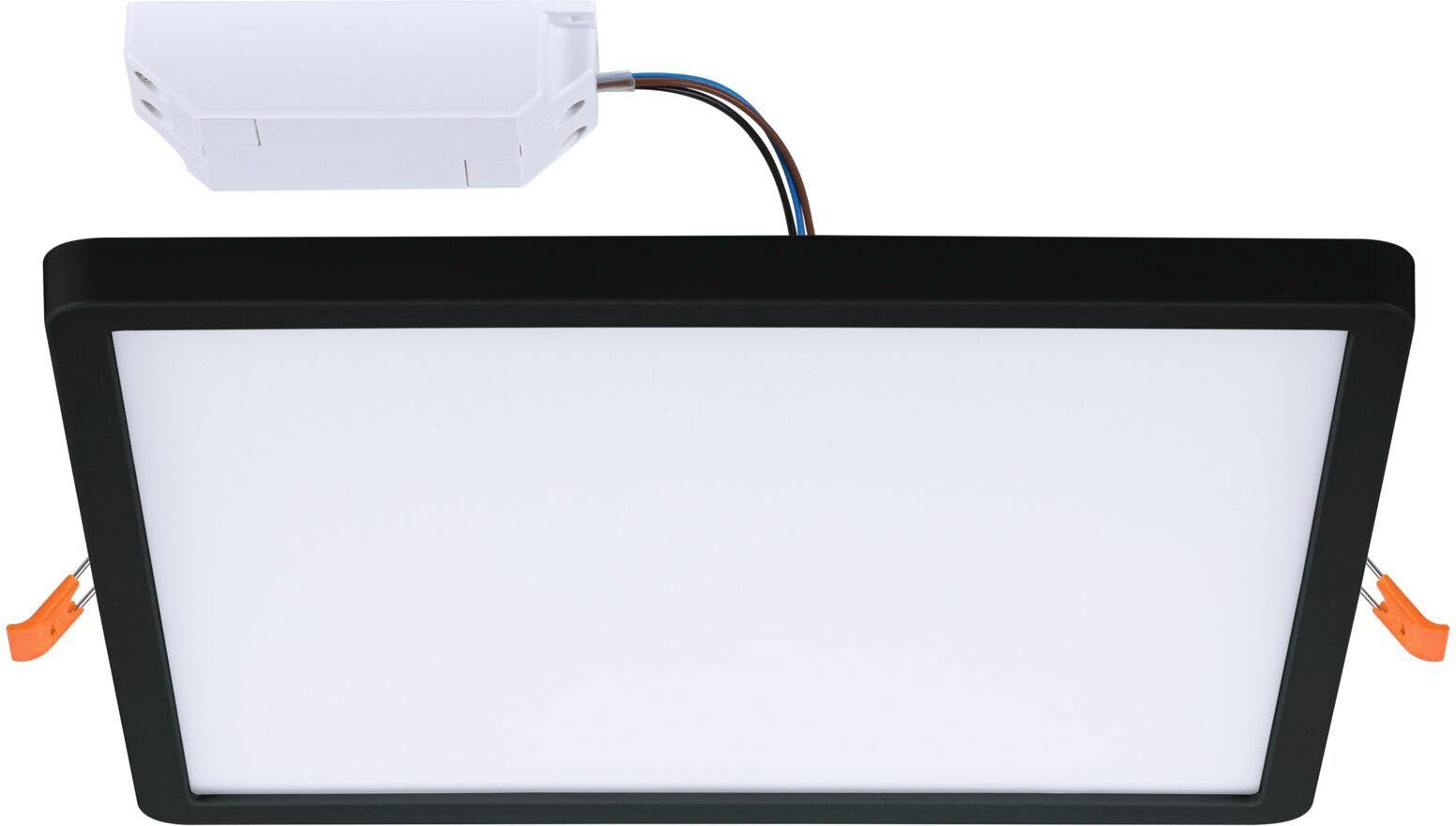 White integriert, LED Tunable 230x230mm dimmbar, Smart LED Paulmann Areo steuerbar, eckig VariFit App Einbaupanel Einbauleuchte fest Tageslichtweiß, Home Schwarz Zigbee LED IP44 ZigBee,