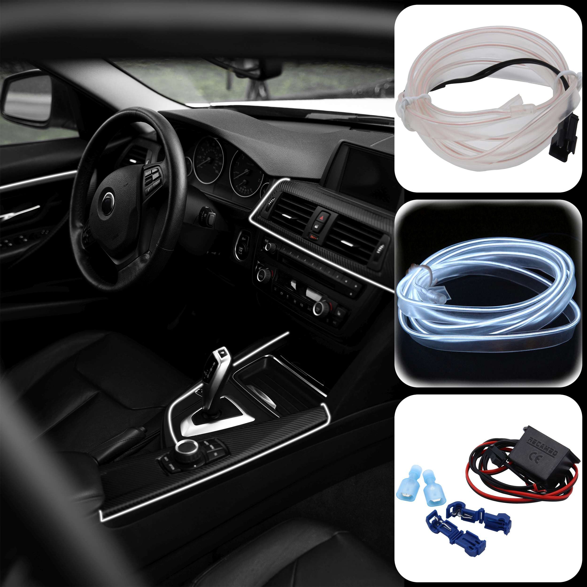 RECAMBO LED-Stripe-Profil Innenraumbeleuchtung Auto, Ambiente Beleuchtung, günstig online kaufen