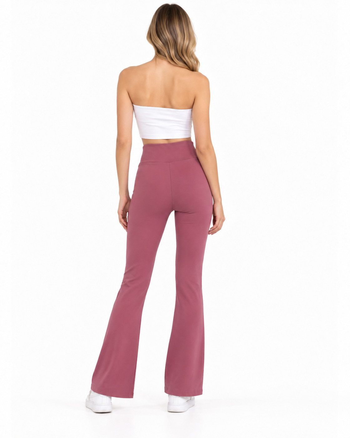fashionshowcase Schlaghose Damen Scuba Hose High Waist elastisch für Yoga Freizeit & Abendmode Knitterfrei, Bequem & Figurbetont – Bild 2 von 5