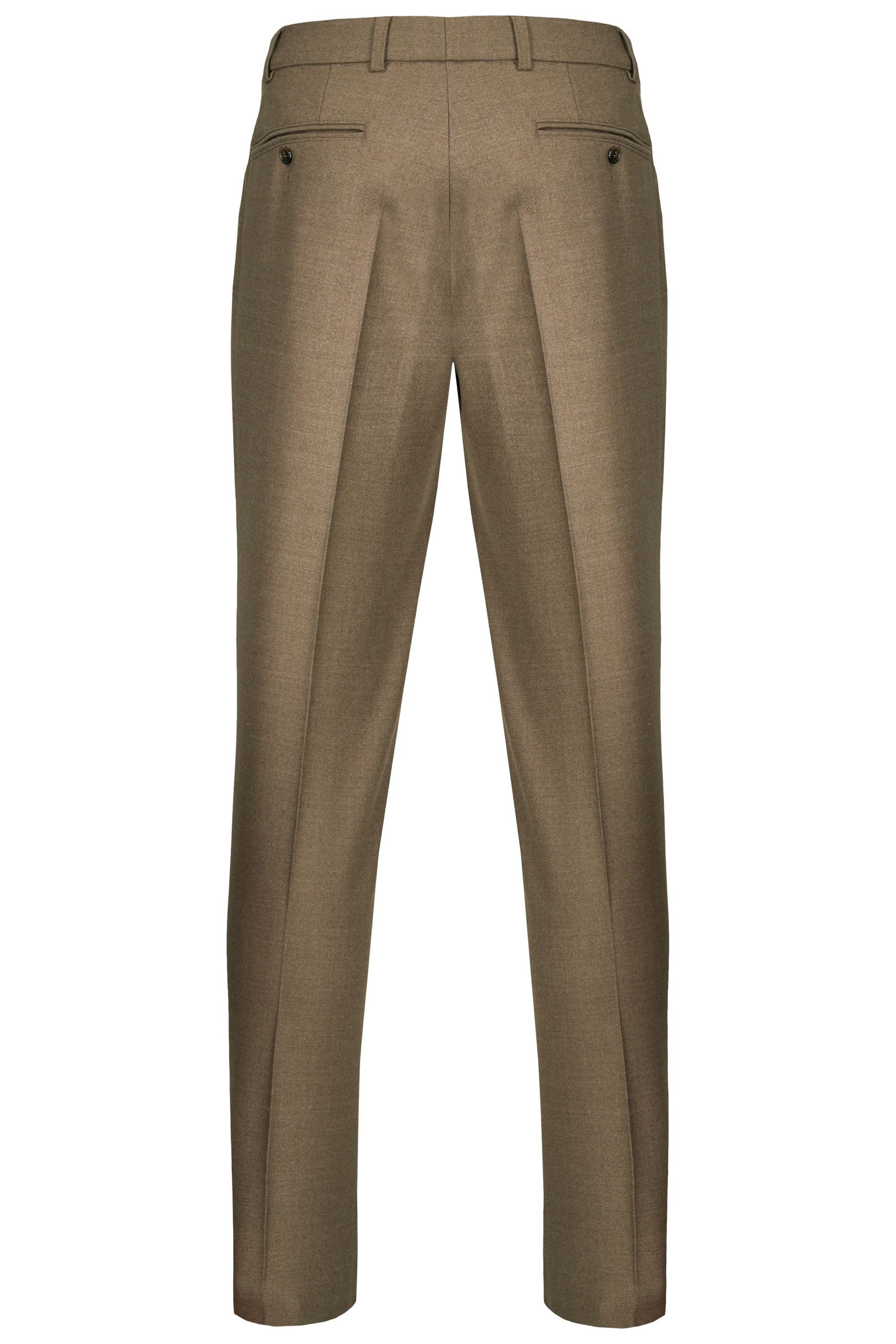 aubi: Stoffhose aubi Perfect Fit Front Anzughose Flanell beige 26 Herren Flat Businesshose (23) Modell