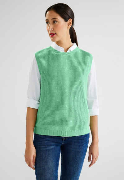 STREET ONE Strickpullover Street One Uni Strickpullunder in Light Brisk Gree (1-tlg) Nicht Vorhanden