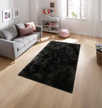 Hochflor-Teppich Mikro Soft Super, my home, rechteckig, Höhe: 50 mm, besonders weich durch Mikrofaser, extra flauschig, einfarbig, weich