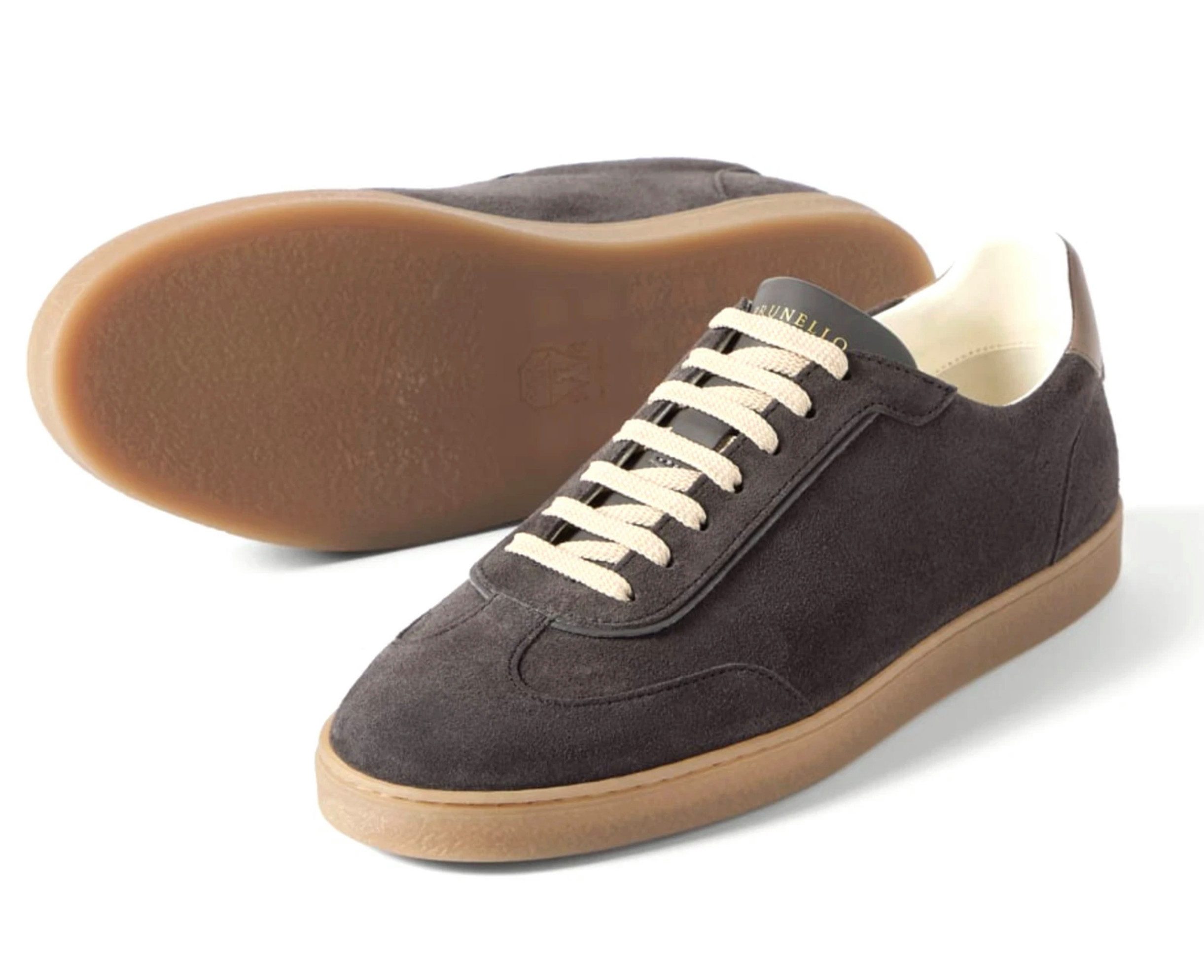 BRUNELLO CUCINELLI Luxury Runner Velours-leder Turnschuhe Tennis Schuhe Sneaker Aus feinem Nubukleder und samtigem Veloursleder