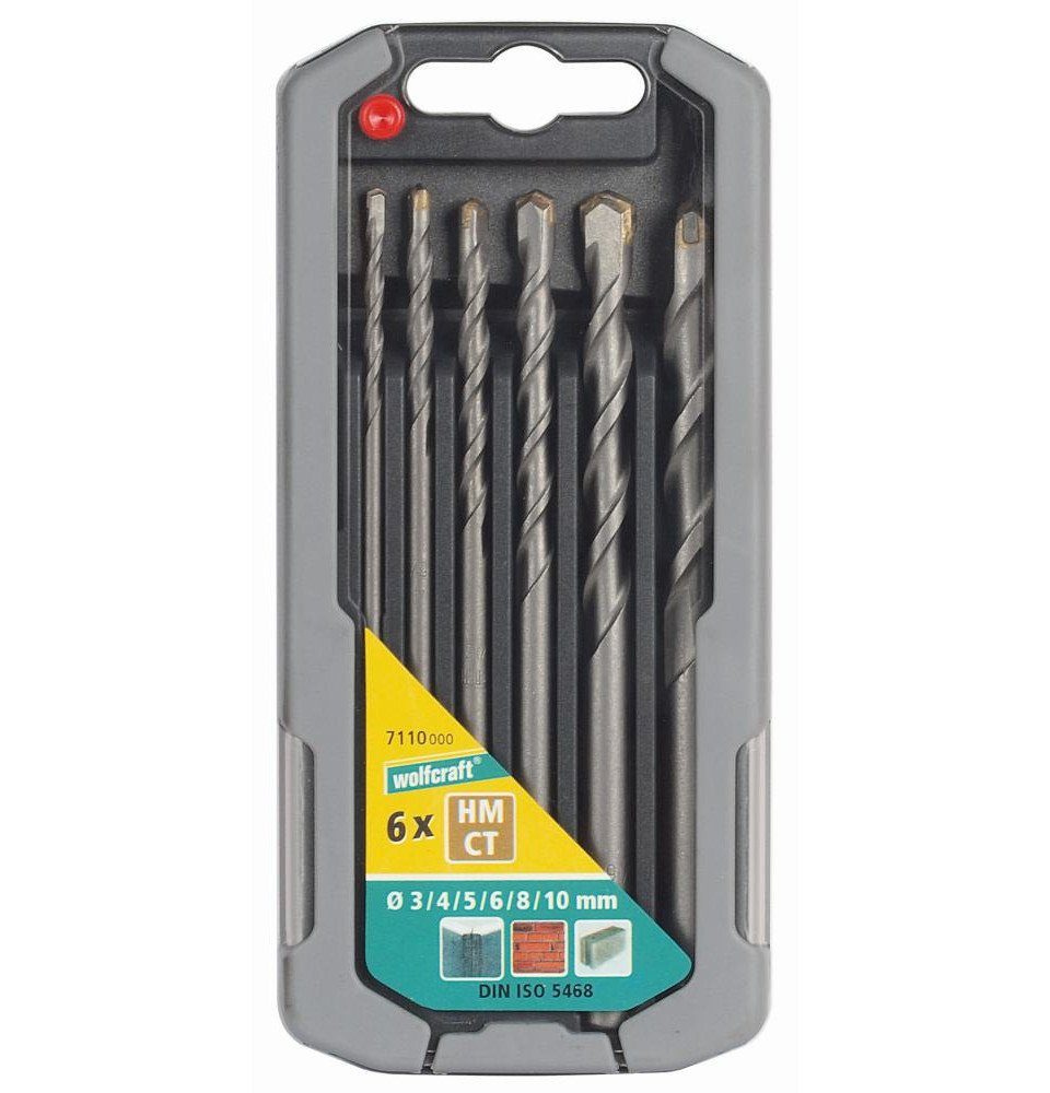 Wolfcraft Bohrer- und Bitset Wolfcraft Spezial-Betonbohrer-Set HM 7110000 Ø 3 -