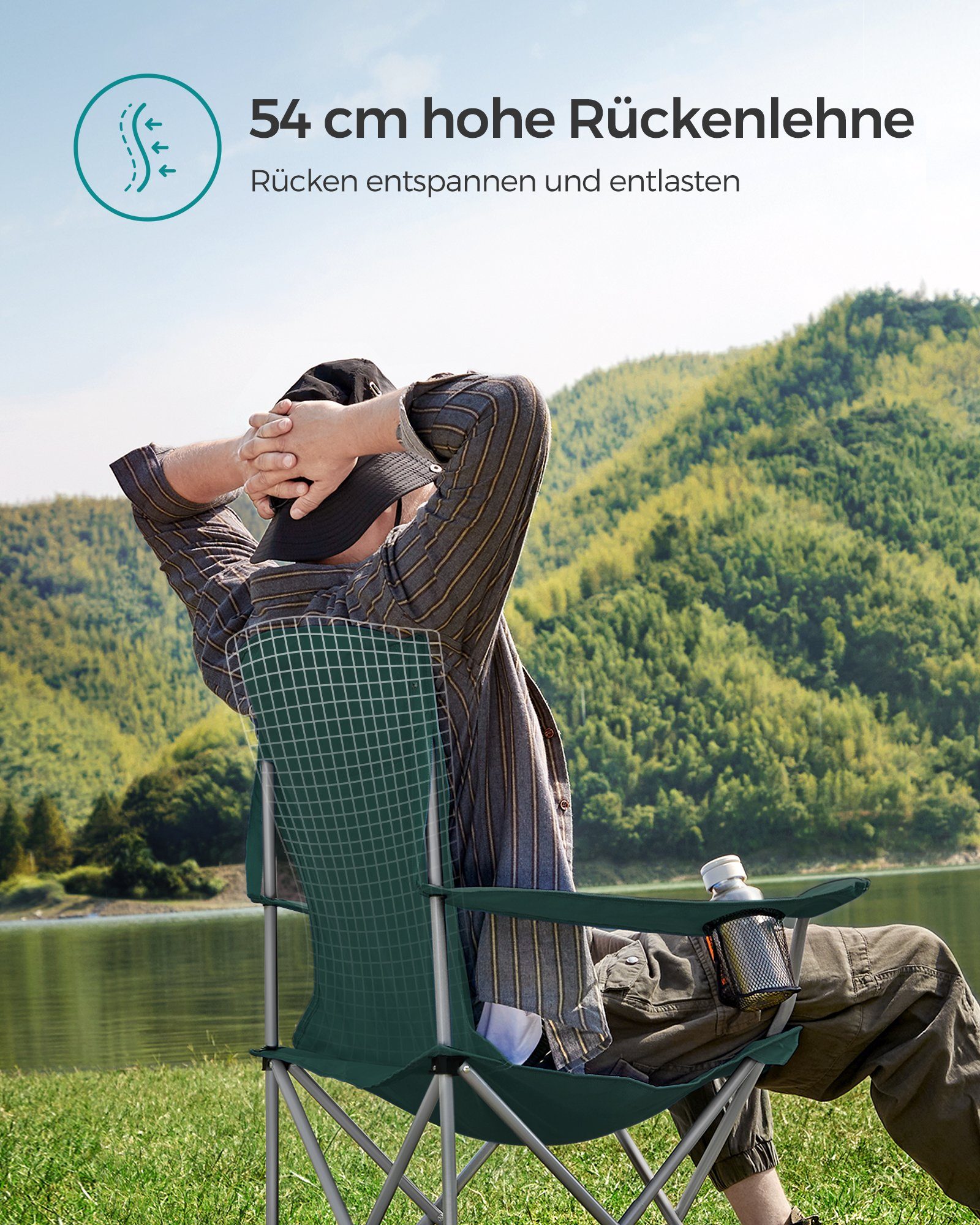 SONGMICS Campingstuhl, Klappstuhl, 2er Set, bis günstig online kaufen