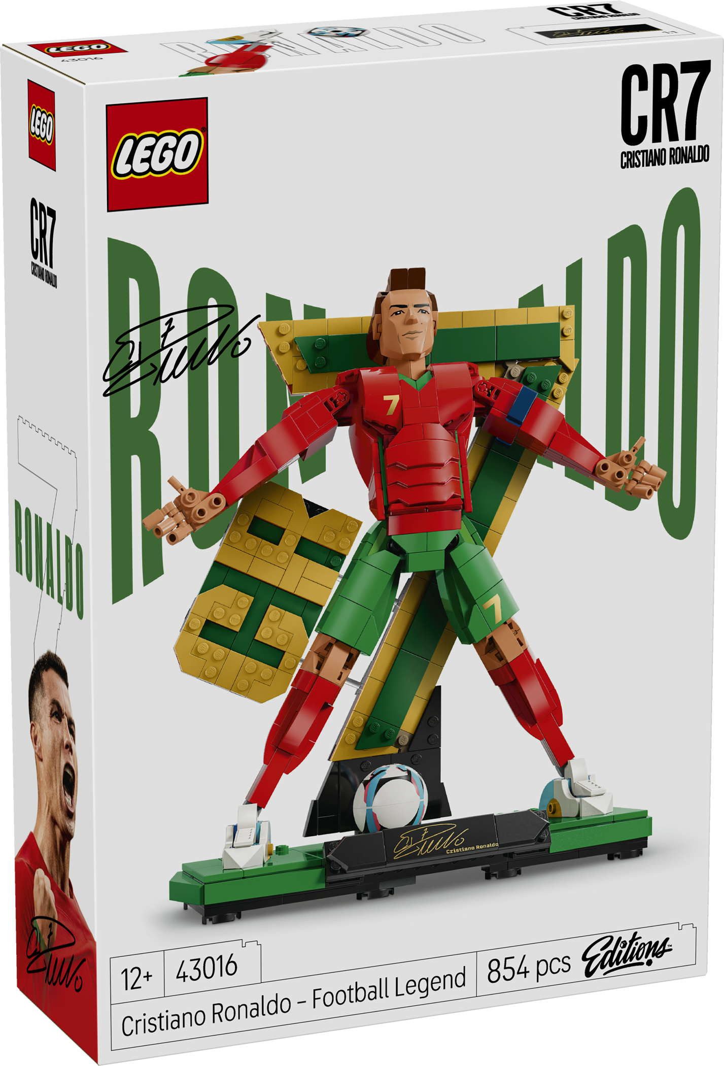 LEGO® Editions Football Cristiano Ronaldo - Fußballlegende 854 Teile 43016 Spielbausteine