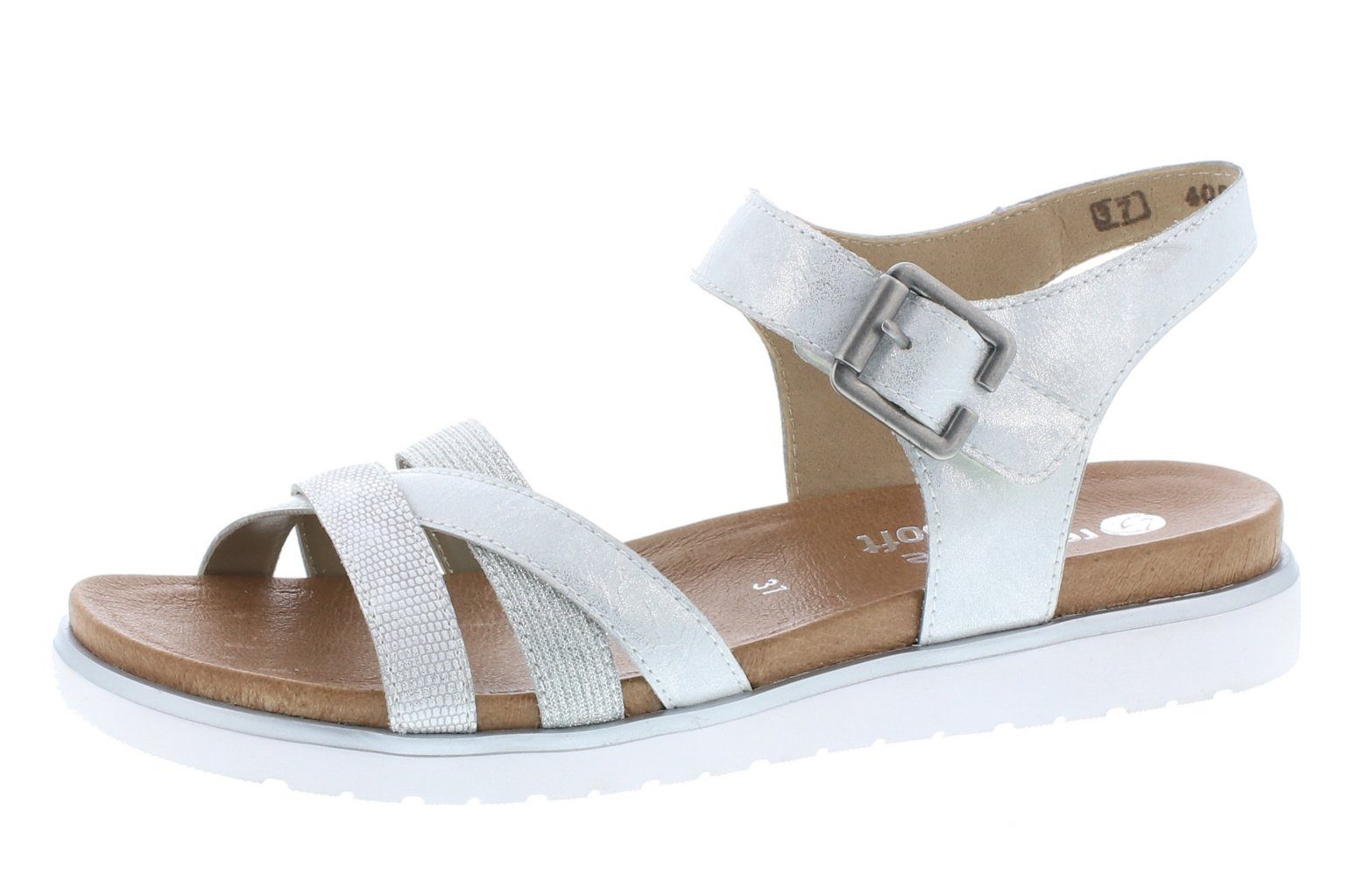 Remonte Remonte Damen Sandale D4052-90 weiss / silber Sandale