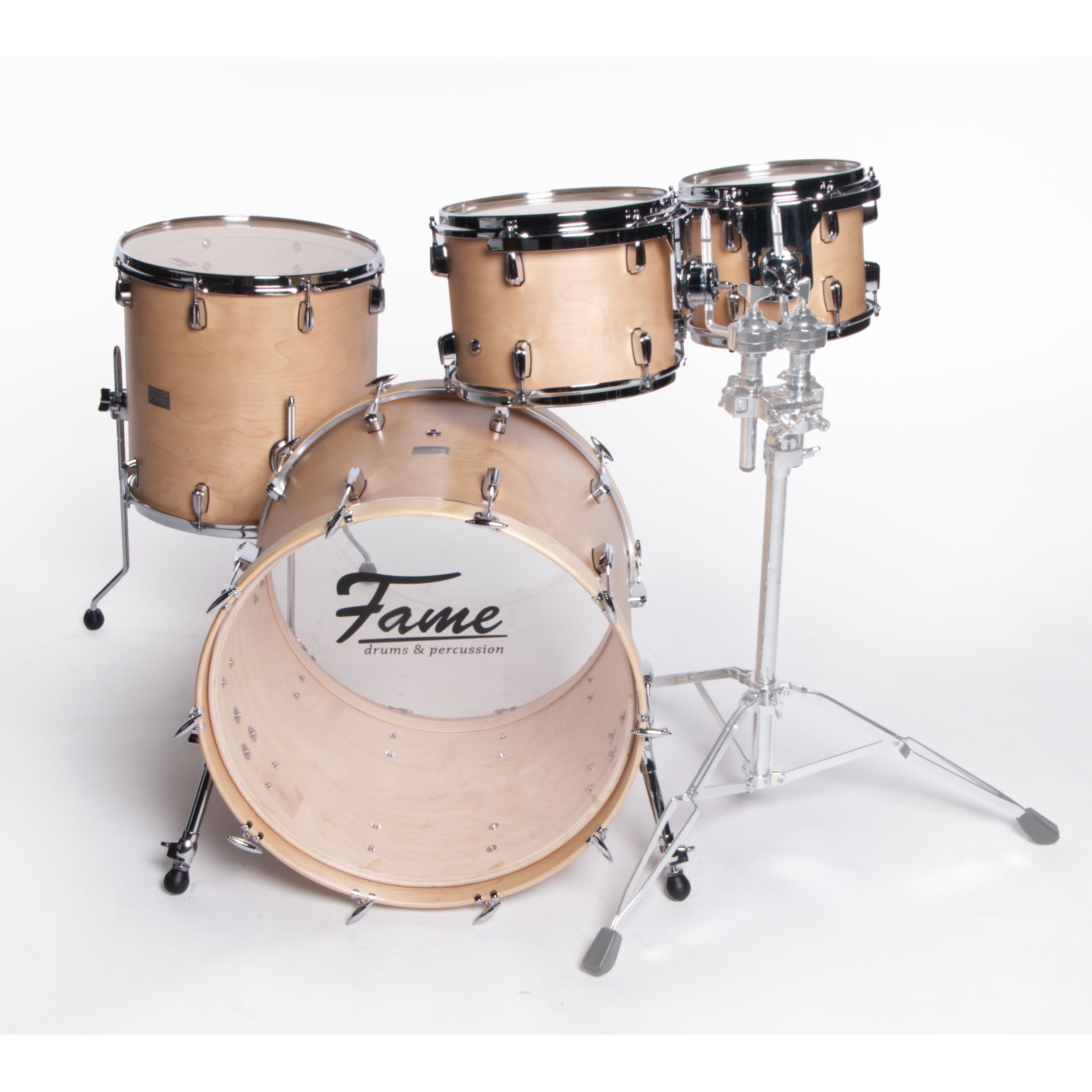 FAME Kesselsatz,Custom Maple Rock Shell-Set High-End Ahorn Drumkit mit Verstärkungsringen Vintage Lugs, Schlagzeuge, Kesselsätze, Custom Maple Rock Shell-Set, High-End Ahorn Drumkit