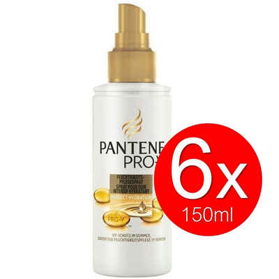 Pantene Feuchtigkeitspflege-Set Pantene Pro-V Hydration Feuchtigkeits-Pflegespray Haarspray UV-Schutz Haar Feuchtigkeit und Glanz Hitzeschutz Schutz vor Strahlen Duftspray für Haare Damen Spray Frauen Beauty Sprühdose, 6-tlg., Spray Conditioner für trockenes und strapaziertes Haar