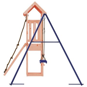 vidaXL Spielhaus Spielturm mit Kletterwand Schaukel Massivholz Douglasie