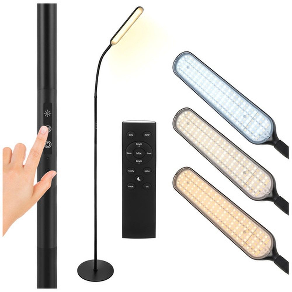 IZOXIS LED Stehlampe Wohnzimmerlampe 180 cm Stehlampe, LED, LED fest integriert, Tageslichtweiß, warm, kalt, neutral, Helligkeit anpassen für Lesen, Arbeiten oder entspannte Atmosphäre