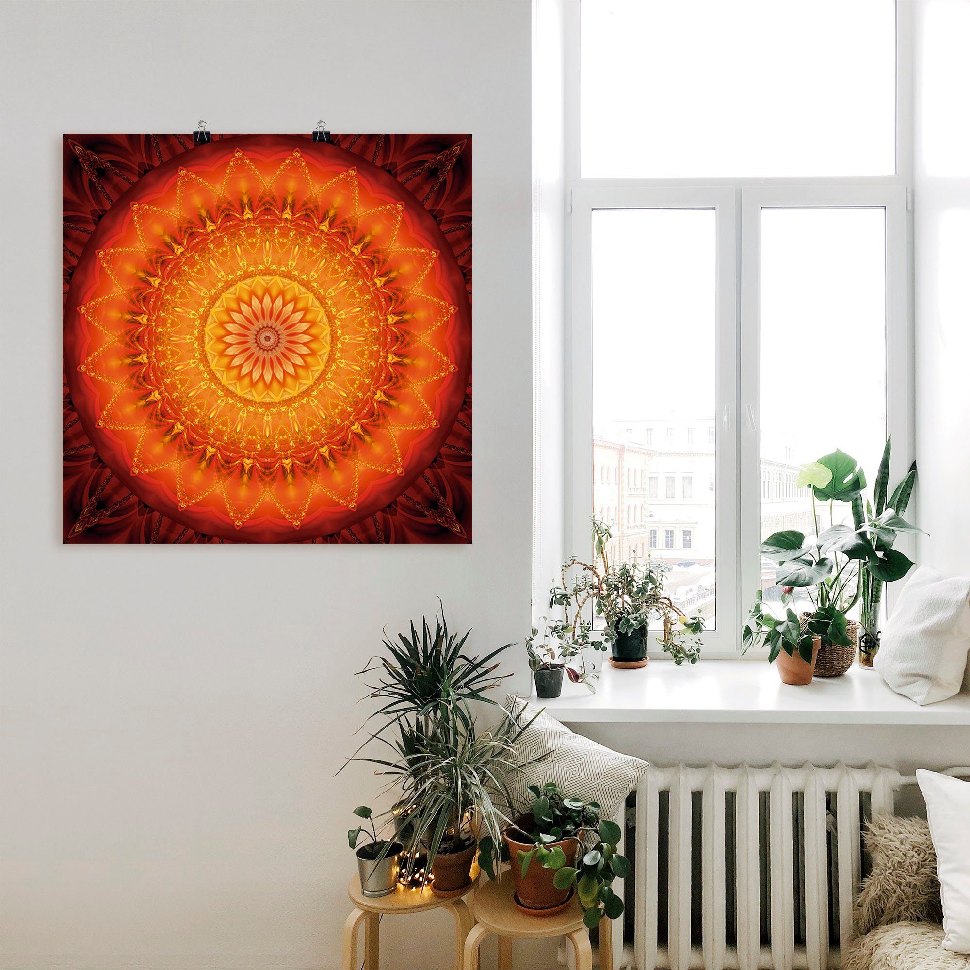 Größen Energie Mandala 1, oder (1 in St), Poster Wandbild Leinwandbild, Wandaufkleber als versch. Artland Muster