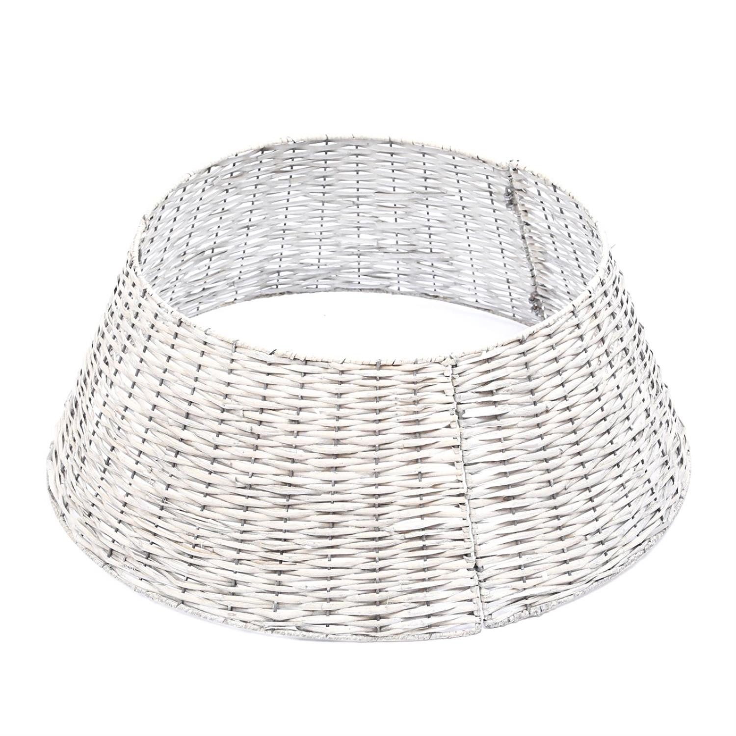 MARELIDA Christbaumständer Weihnachtsbaumrock Weide Abdeckung für Baumständer 70cm grau 3teilig (1-tlg)