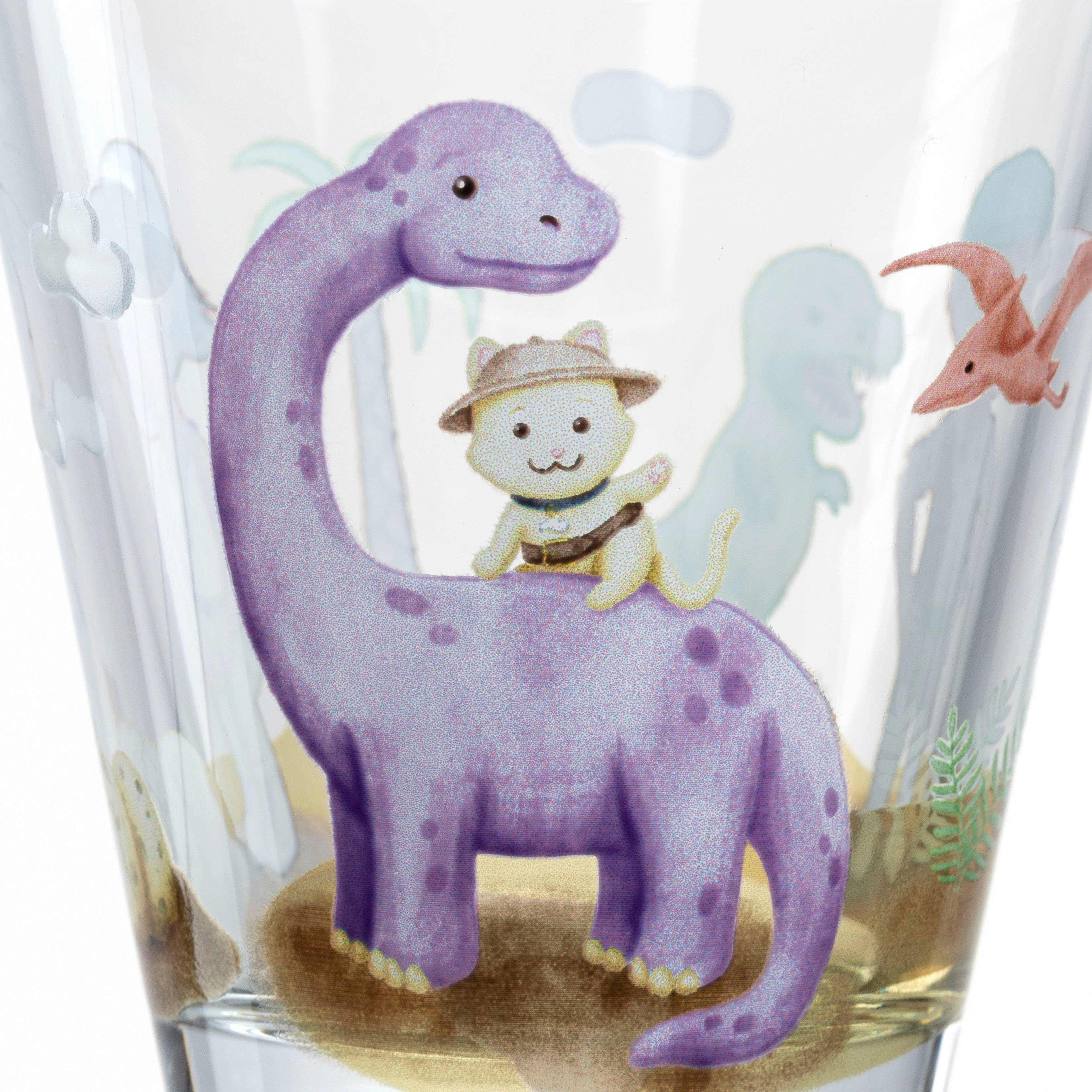 LEONARDO Gläser-Set Dino BAMBINI AVVENTURA, 6-tlg., Glas, 215 ml, 6-teilig