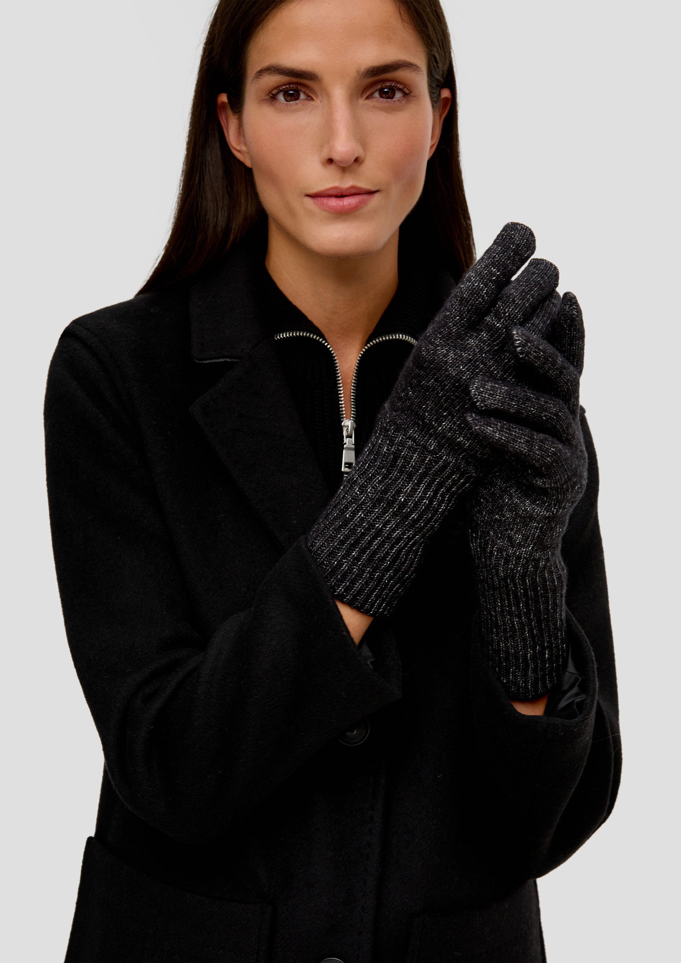 s.Oliver Strickhandschuhe Handschuhe Strickhandschuhe mit Wolle