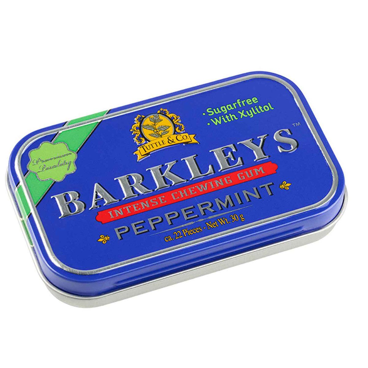 BARKLEYS Süßigkeit, Barkleys Intense Pfefferminz Gum Kaugummi Dragees zuckerfrei 30g