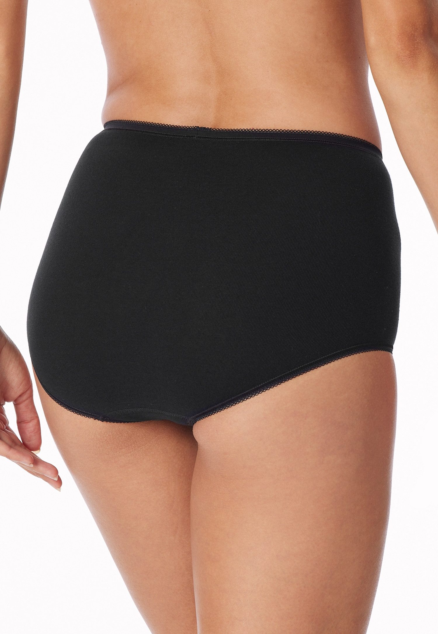 Schiesser Maxislip "Cotton Essentials" (2er Pack) mit zarten Stickerei-Motiven