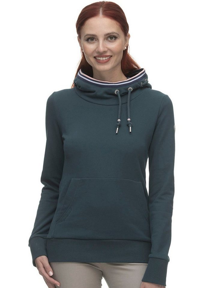 Ragwear Kapuzensweatshirt ERMELL mit hohem Stehkragen