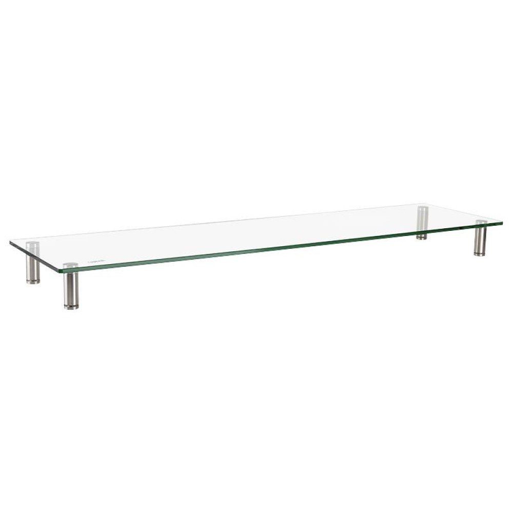 LogiLink Monitor-Halterung Monitorerhöhung Monitortisch aus Glas, höhenverstellbar, 1000mm, bis 20kg