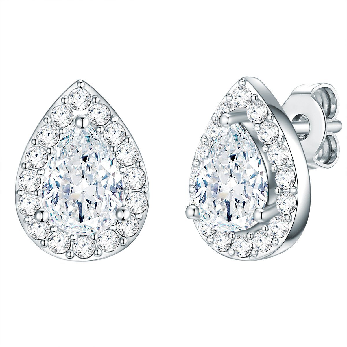 Rafaela Donata Paar Ohrhänger Tropfen silber, verziert mit Kristallen von S günstig online kaufen