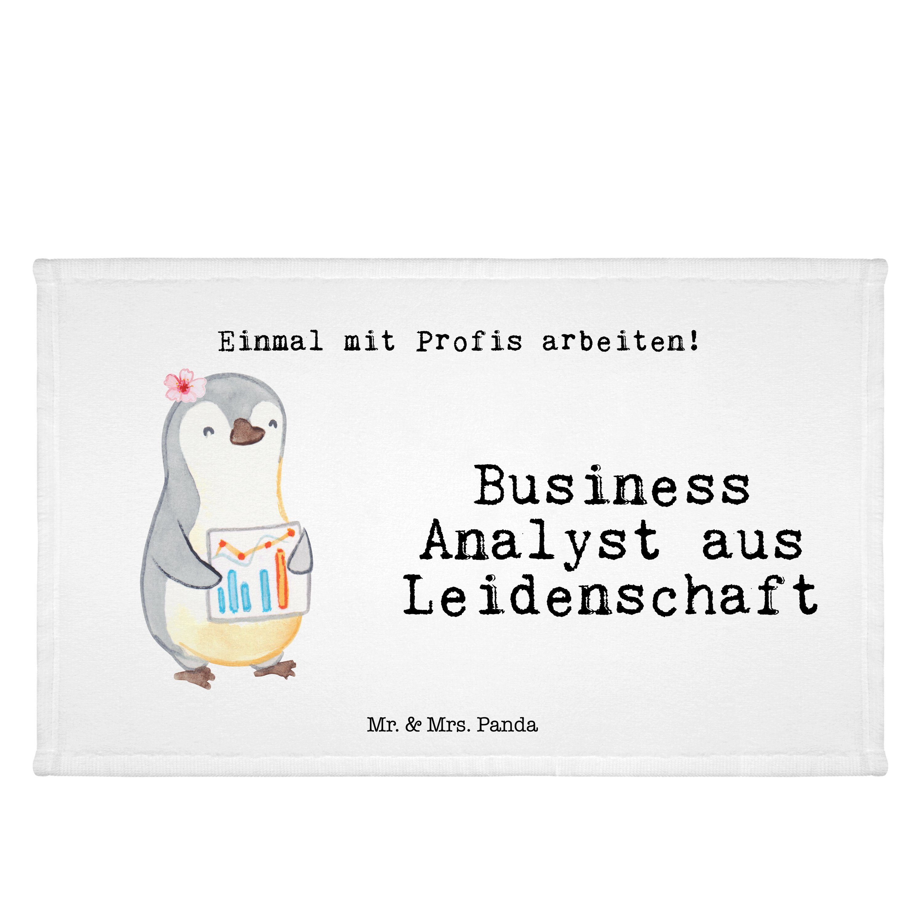 & (1-St) Geschenk, Mr. - Handtuch Business Leidenschaft Weiß aus Jubil, Panda Gästetuch, - Mrs. Analyst