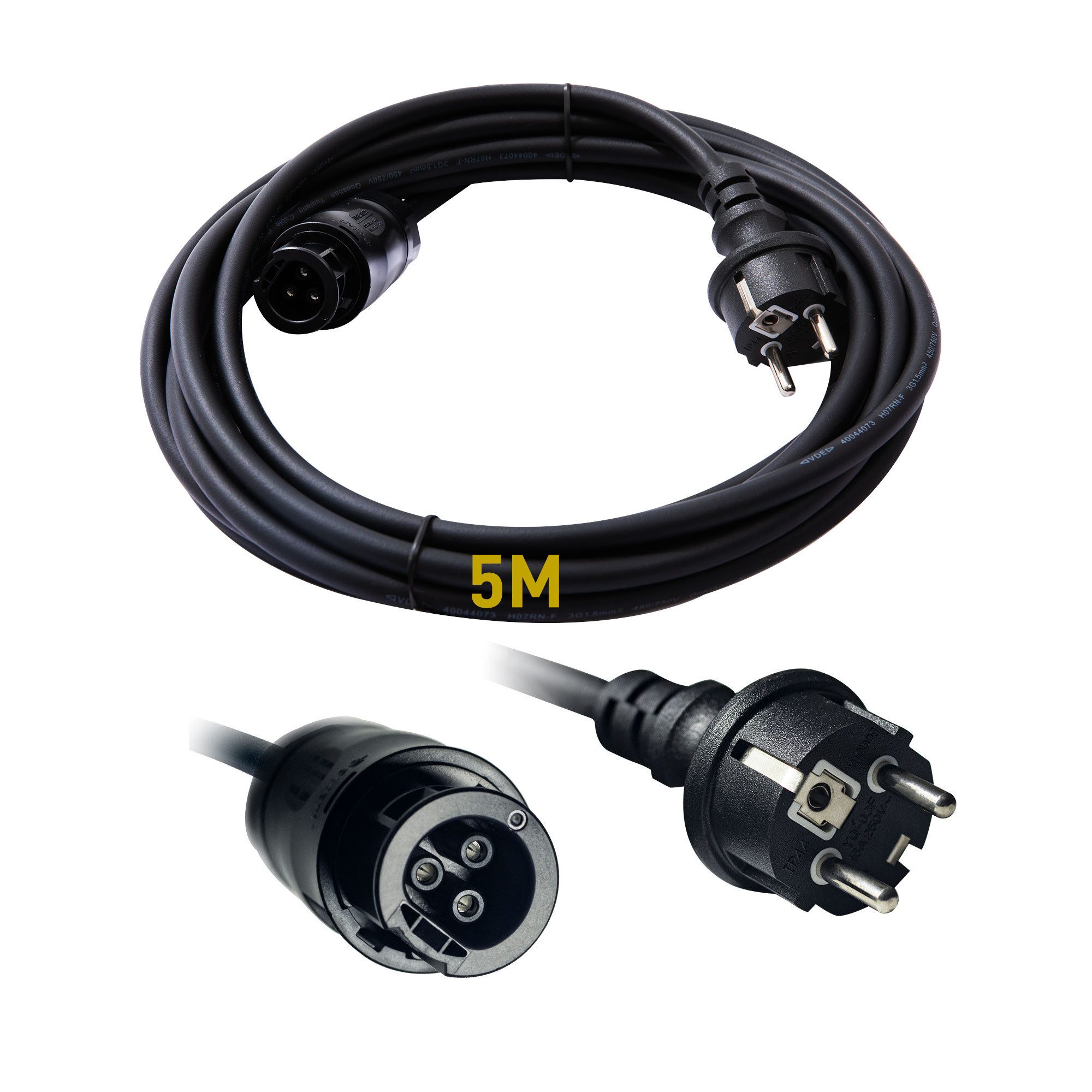 SolarMars Solaranlage Wechselrichter Betteri BC01 Kabel mit VDE Zertifikat, (Balkonkraftwerk Kabel 3 polig, mit Betteri BC01 Buchse(IP68), für Mikrowechselrichter