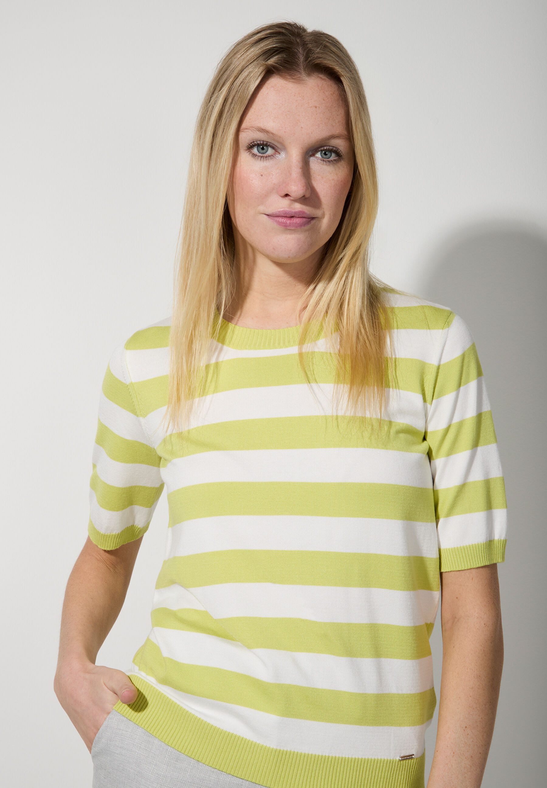 Rundhalspullover Streifenpullover