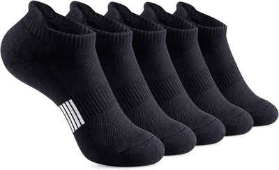 Alster Herz Freizeitsocken 5 Paar Спортивные носки, gepolstert, unisex, schwarz oder weiß, A0545 (5-Paar) atmungsaktiv, ergonomisch