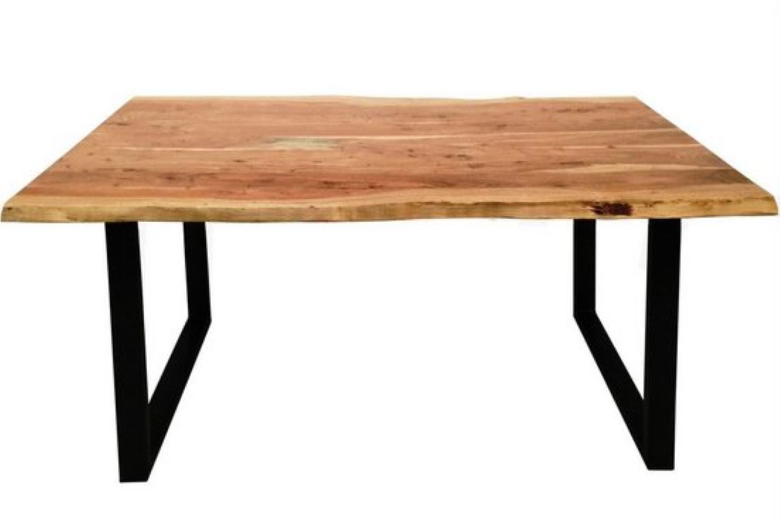 SAM® Baumkantentisch Quarto, Akazienholz, Baumkante, Metallgestell günstig online kaufen