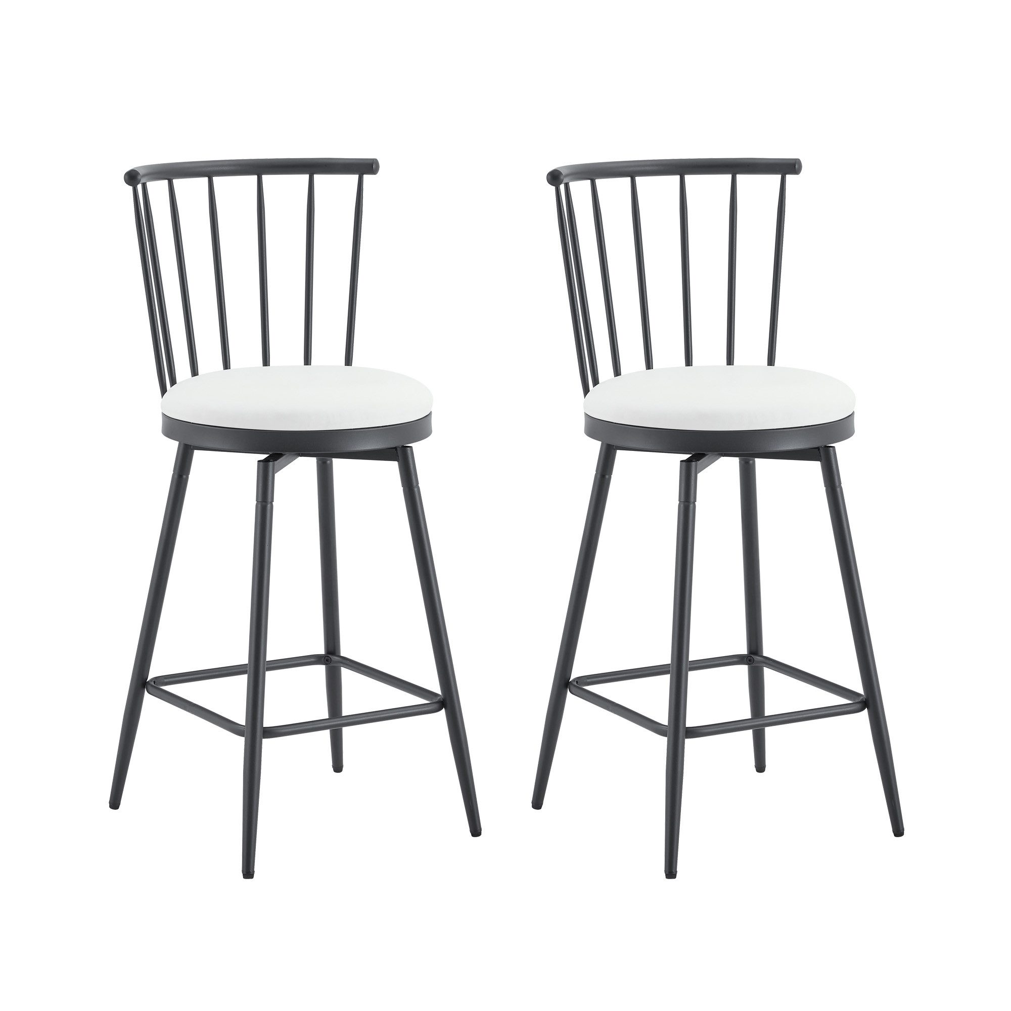 gopop Barhocker Retro-Drehbarhocker, 2er-Set, für Kücheninsel, Metall (2 St)