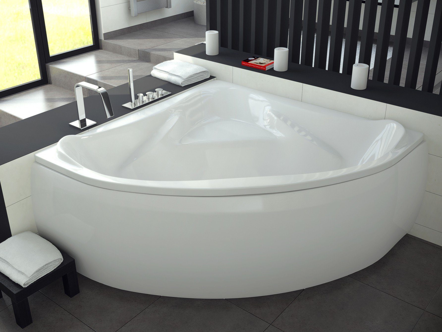 KOLMAN Badewanne Eckbadewanne Ewa 134x134, Ablaufgarnitur günstig online kaufen