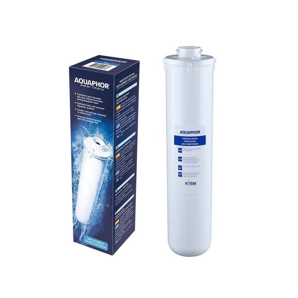 AQUAPHOR Wasserfilter K7BM NACHFILTER FÜR UMKEHROSMOSE-SYSTEME, Zubehör für  Umkehrosmose -Systeme AQUAPHOR, Mikrofiltration von 0,1µm-Keimsperre und  Remineralisierung