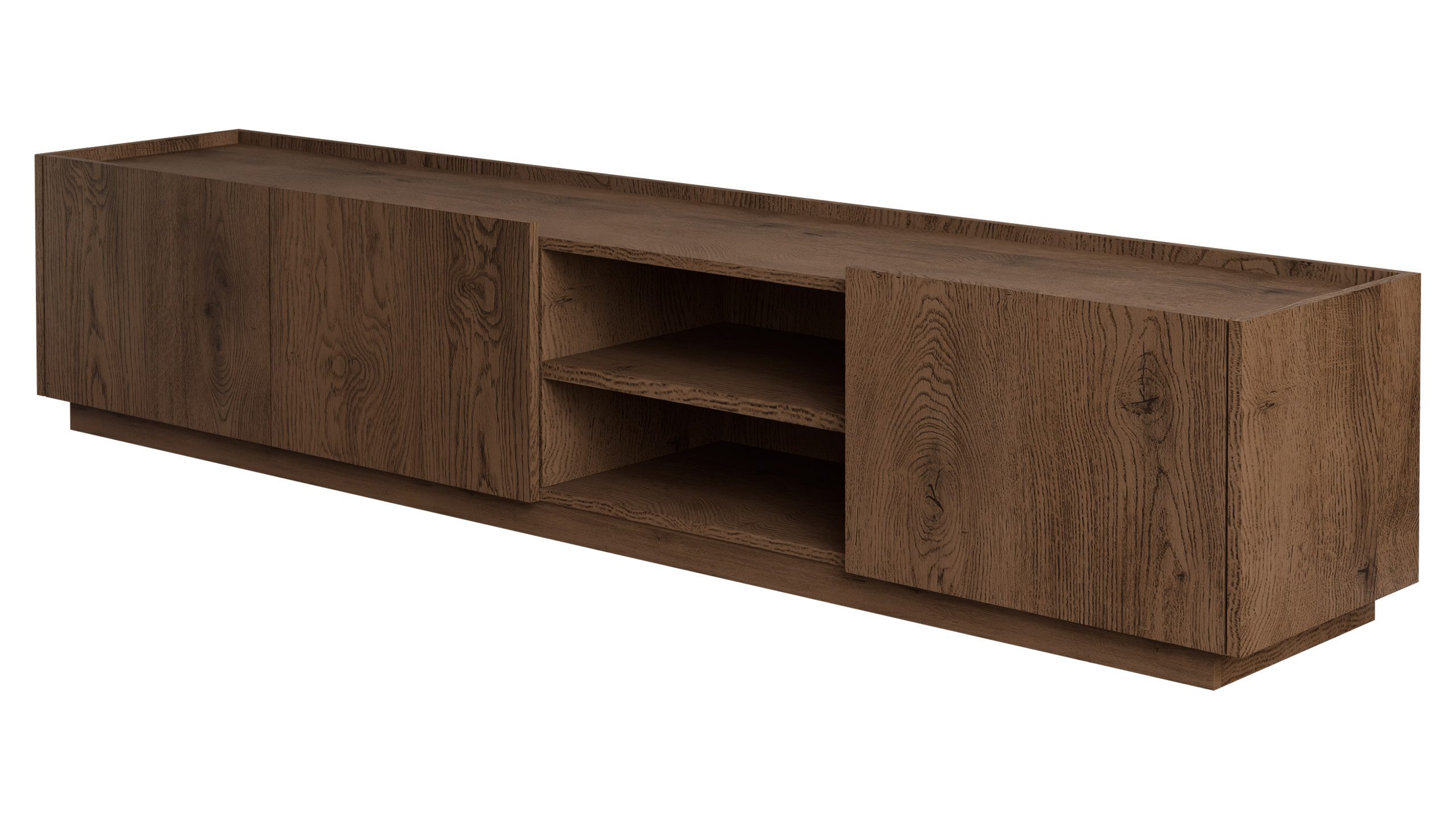 MIRJAN24 TV-Schrank Mirtu 200 (mit drei Klappen) 200x40x37 cm, Klappenbremse