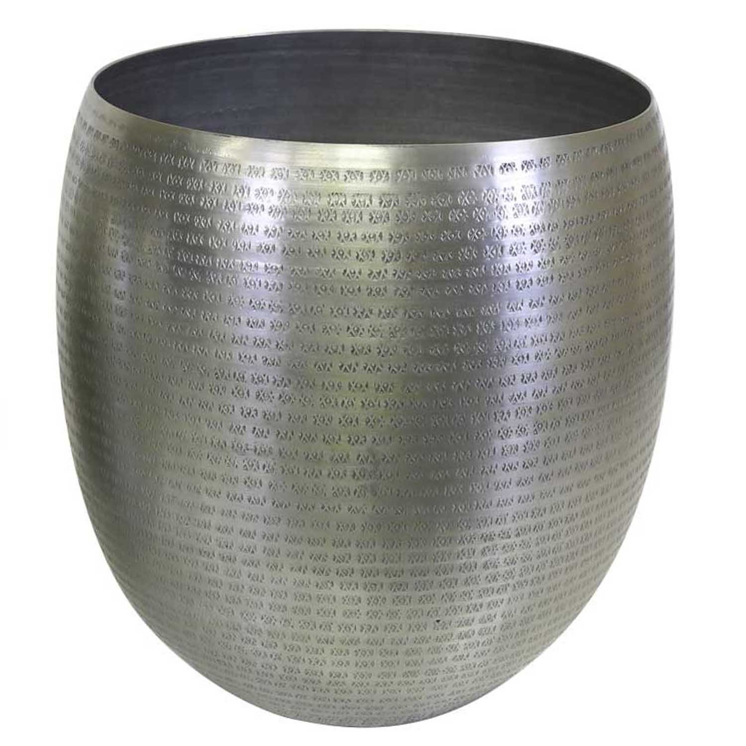 Casa Moro Blumentopf Orientalischer Blumentopf Castellon Silber mit Hammers günstig online kaufen