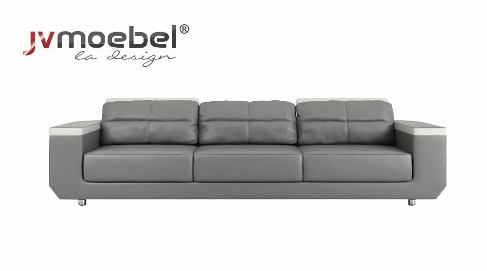 JVmoebel Sofa Luxus Grauer Dreisitzer mit Bettfunktion stilvolles Sofa Neu, Made in Europe