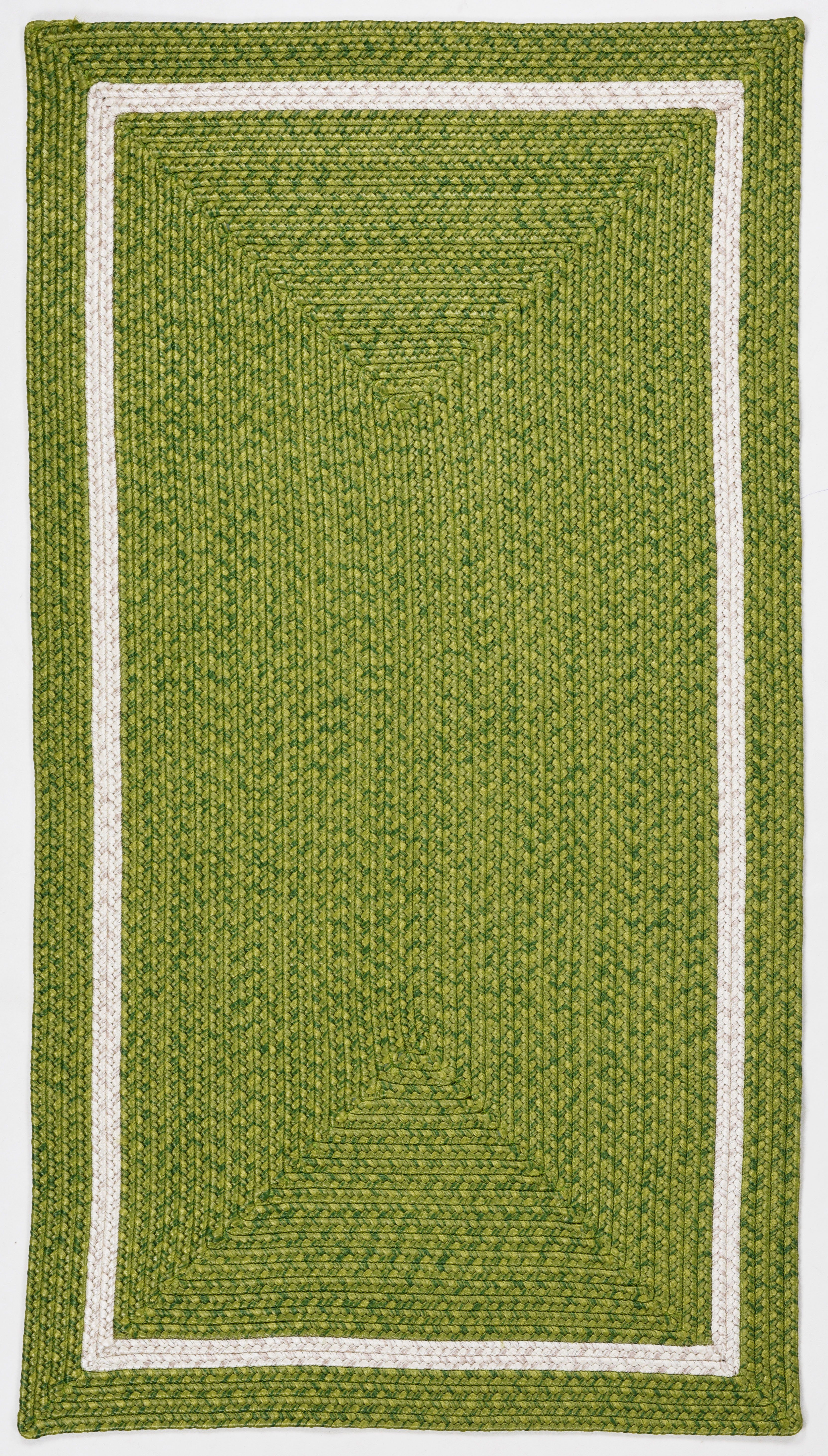 6 Gino mm, Läufer Höhe: grün Outdoor Flachgewebe, Uni-Farben, Teppich-Läufer, Falcone, Bordüre, geeignet mit rechteckig, Benito,