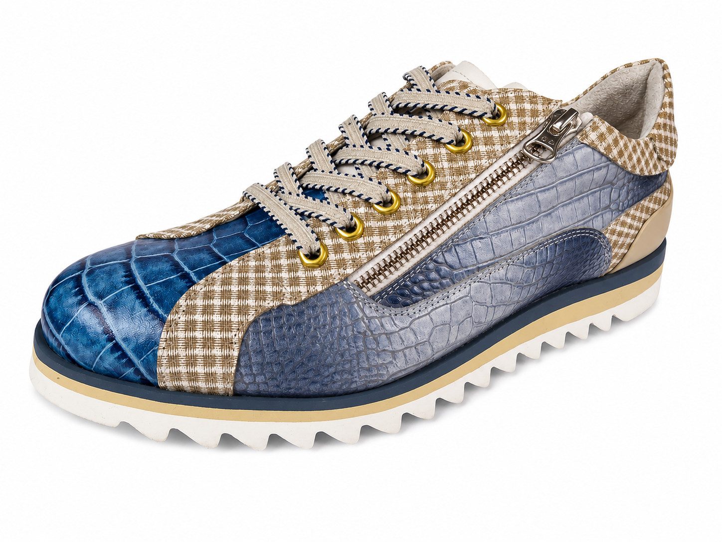 Lorenzi Lorenzi-9634-Serauta Sneaker Handgefertigt in Italien, Designer Sneaker, Kalbsleder
