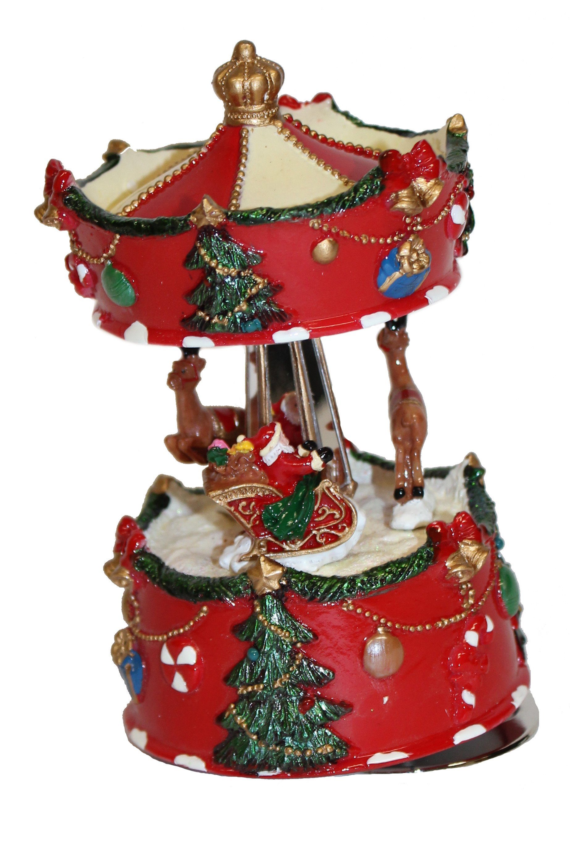 Weihnachtliches Wurm merry We Spieluhr 8x14x8 Christmas G. Karussell you wish a