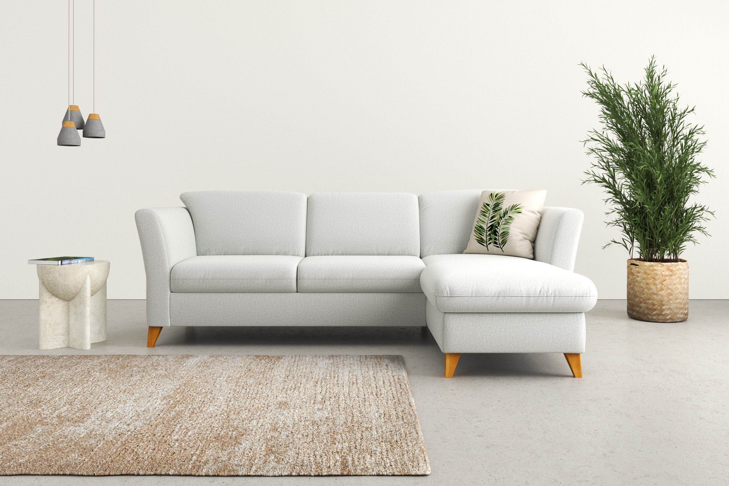 Home affaire Ecksofa "Trelleborg L-Form", Federkern-Polsterung, wahlweise m günstig online kaufen