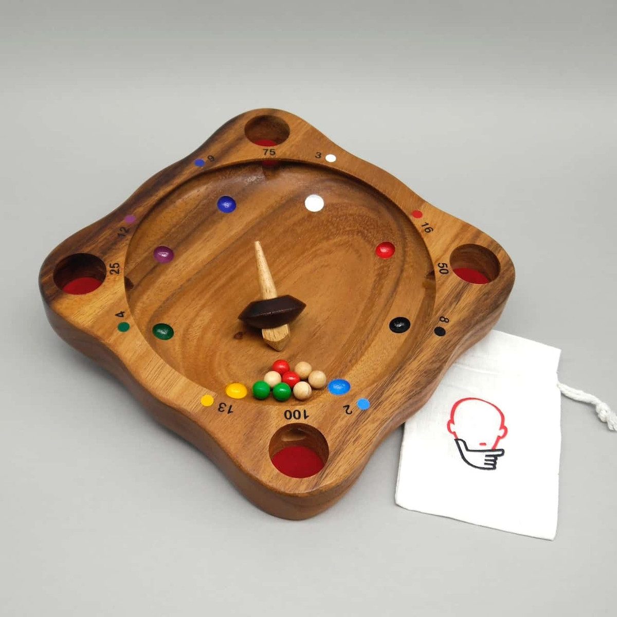 ROMBOL Denkspiele Spiel TIROLER ROULETTE - rasantes Kugelspiel, Brettspiel, Holzspiel