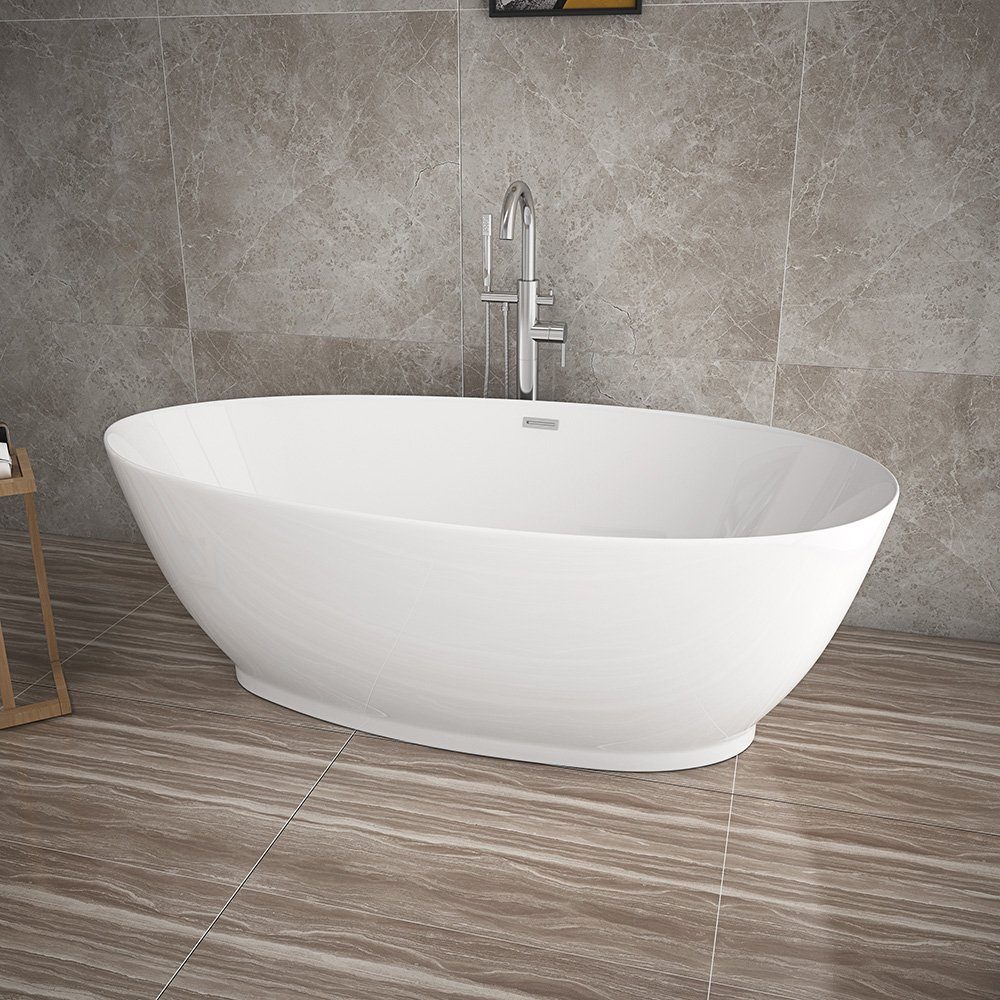 HOME DELUXE Badewanne Freistehende Badewanne DELIA, (1-tlg), 180 x 90 x 58 cm - Füllmenge: 270 Liter I Freistehende Badewanne Spa – Bild 4 von 5