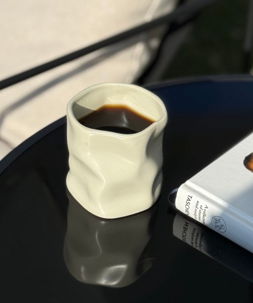 Zoha Tasse Diamond Teetassen - Große Kaffeetassen 290 ml Heißgetränke, Keramik, Facettierte Oberfläche in Diamantoptik - Handgefertigt