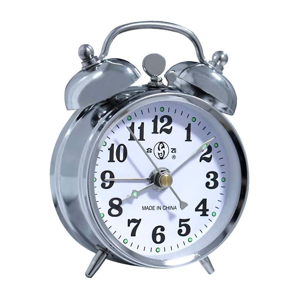 Zeiger, Mechanischer Stundenmarkierungen mit Metallwerk TUABUR Alarm. Vintage-Wecker und und Wecker Leuchtende Handaufzug lauter