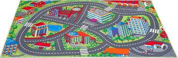 Kinderteppich Street, Andiamo, rechteckig, Höhe: 5 mm, Straßen-Spiel-Teppich, weiche Spielunterlage, rutschhemmend