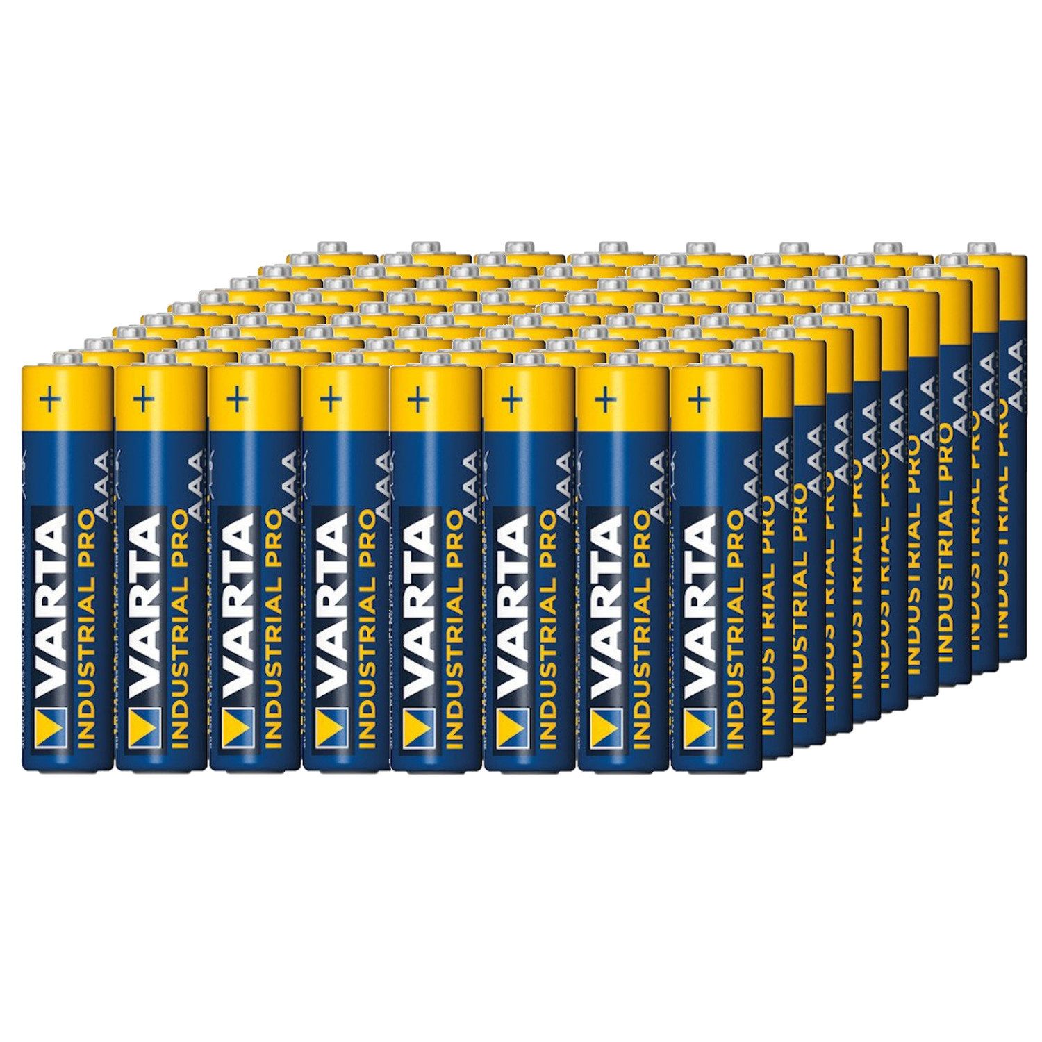 VARTA Industrial LR03/AAA Alkalibatterien Batterie, (80 St), Mindestkapazität: 1300mAh