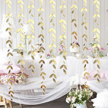 Rnemitery Luftschlange Dekoration für Partys Frühling Blätter Girlande Kit Papier Hängende