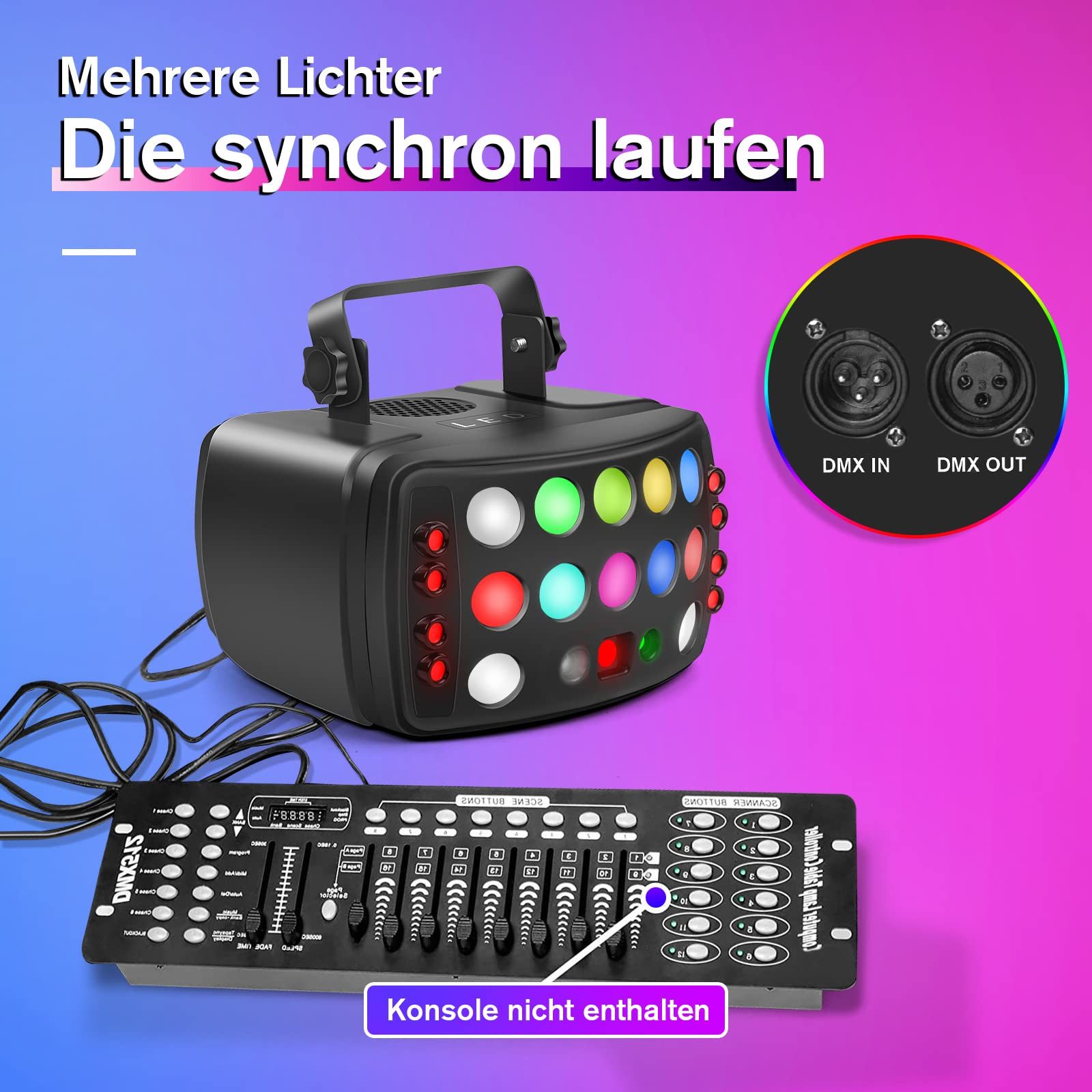 YI LED Discolicht Discolicht Partylicht DMX 512 Effektstrahler LED RGB Musi günstig online kaufen