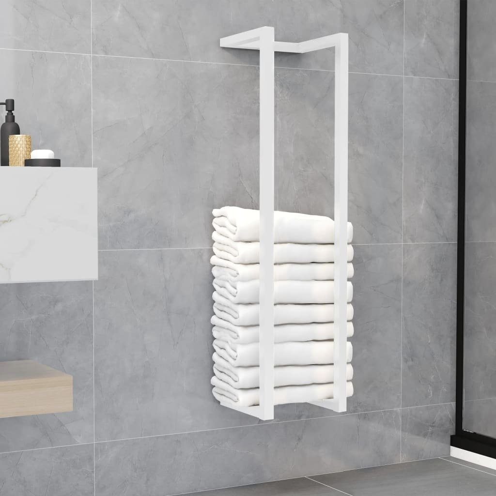 vidaXL Handtuchregal aus Metall in Weiß